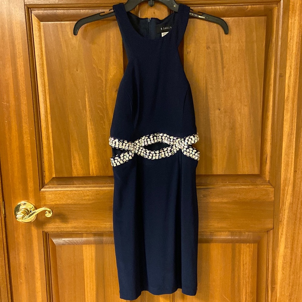 Beautiful navy blue mini dress by B. Darlin